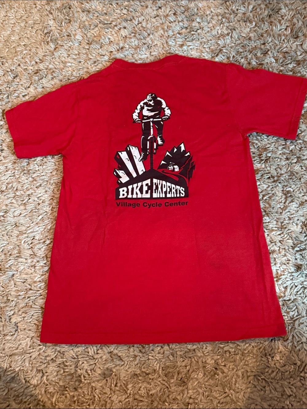 Fruit of the Loom Village Cycle Center Red Bike Experts Graphic Tee M